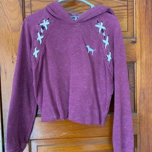 Maroon cropped sweatshirt